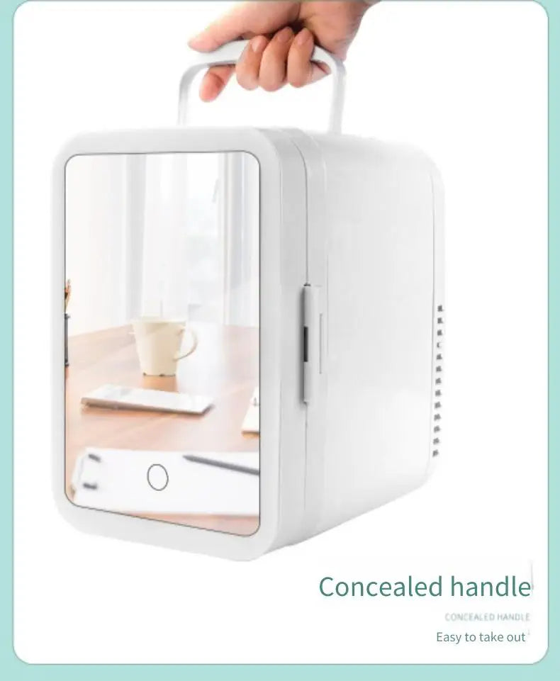 Mini Mirror Fridge – For Skincare and Beauty Products.