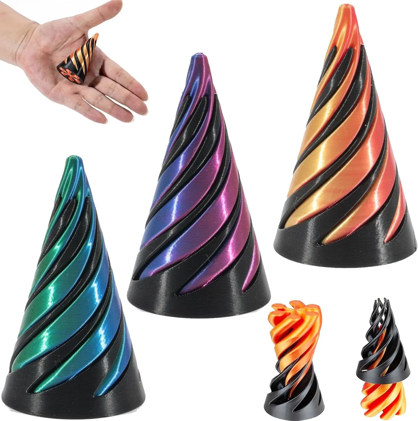 3D Printed Spiral Fidget Toys Decompression Spinning