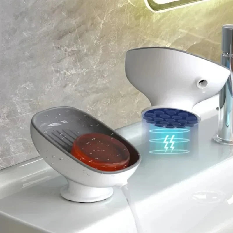 Super Suction Cup Soap Dish with Drain Water