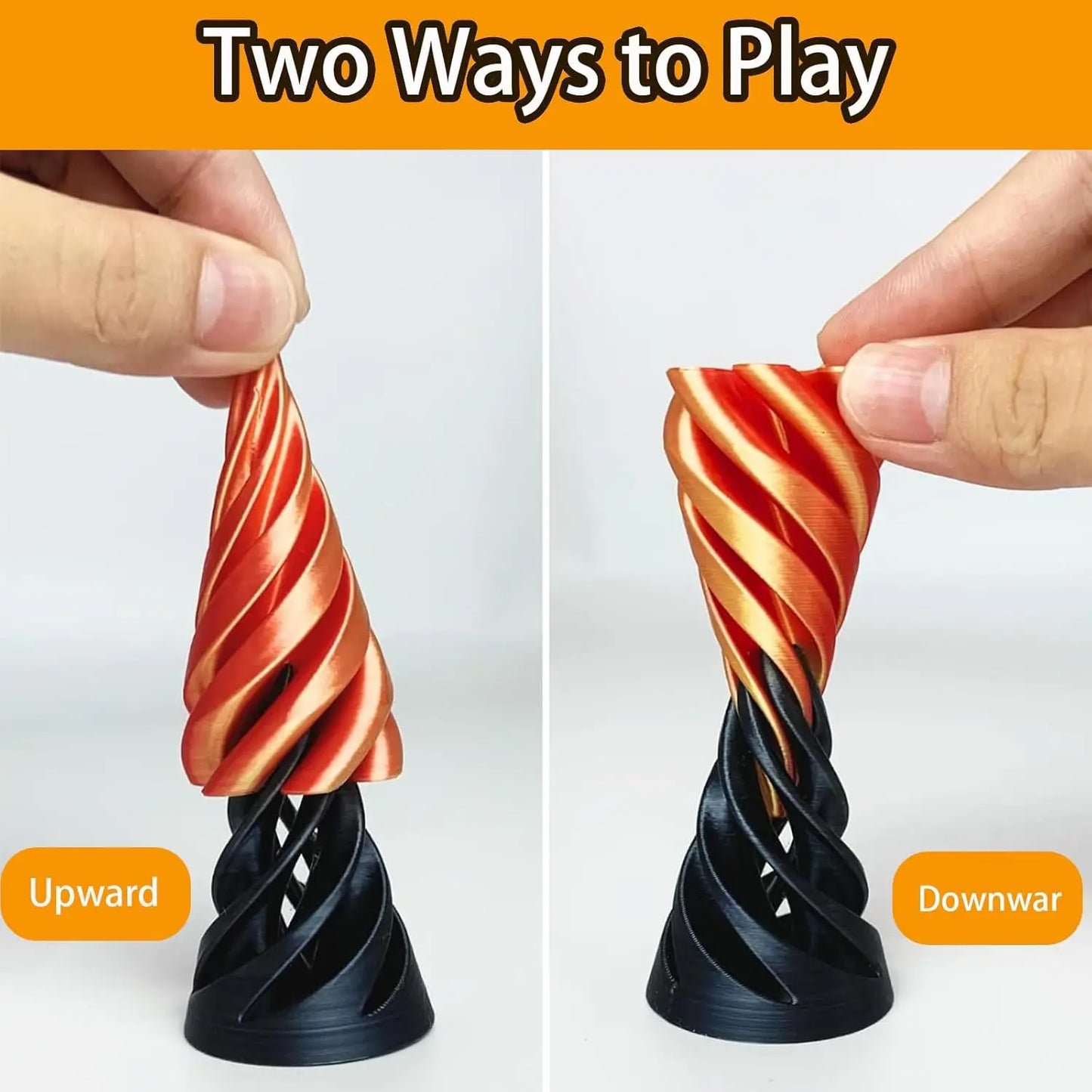 3D Printed Spiral Fidget Toys Decompression Spinning